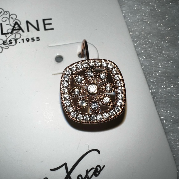 Park Lane rose gold drop earrings - Picture 3 of 3